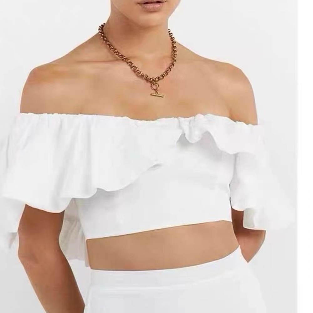 DISSH Off-White Off Shoulder Top